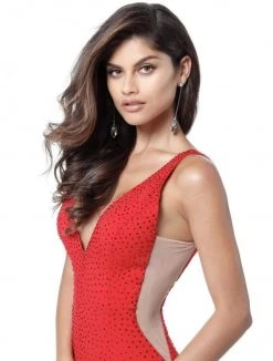 Sherri Hill - 51635 Beaded Jersey Fitted Dress 19 Sherri Hill - 51635 Beaded Jersey Fitted Dress