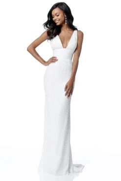 Sherri Hill - 51641 Beaded Fitted Long Sheath Dress