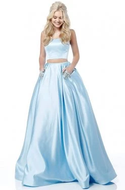 Sherri Hill - 51649 Two-Piece Satin Strapless A Line Dress