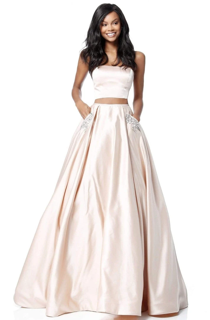 Sherri Hill - 51649 Two-Piece Satin Strapless A Line Dress 8 Sherri Hill - 51649 Two-Piece Satin Strapless A Line Dress
