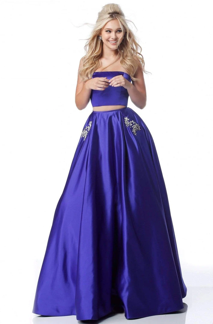 Sherri Hill - 51649 Two-Piece Satin Strapless A Line Dress 7 Sherri Hill - 51649 Two-Piece Satin Strapless A Line Dress