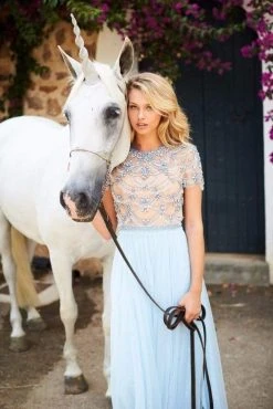 Sherri Hill - 51652 Beaded Jewel Neck Chiffon A-line Gown