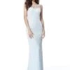Sherri Hill - 51654 Beaded Bateau Sheath Dress With Train