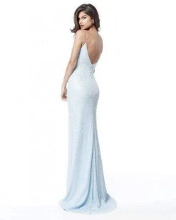 Sherri Hill - 51654 Beaded Bateau Sheath Dress With Train 8 Sherri Hill - 51654 Beaded Bateau Sheath Dress With Train