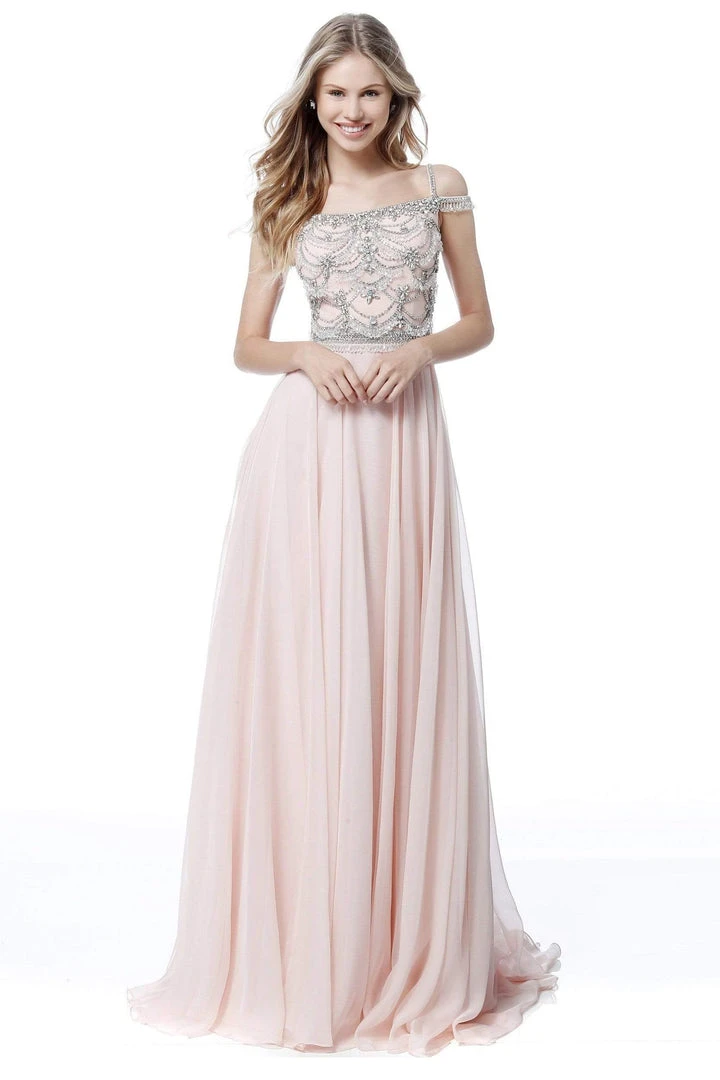 Sherri Hill - 51658 Beaded Off-Shoulder Chiffon A-line Gown 3 Sherri Hill - 51658 Beaded Off-Shoulder Chiffon A-line Gown