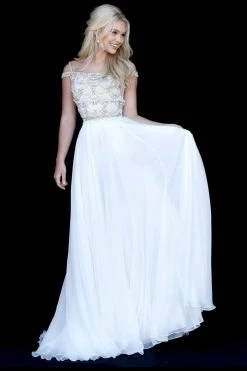 Sherri Hill - 51658 Beaded Off-Shoulder Chiffon A-line Gown 19 Sherri Hill - 51658 Beaded Off-Shoulder Chiffon A-line Gown