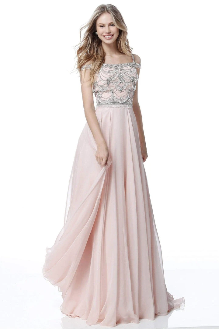 Sherri Hill - 51658 Beaded Off-Shoulder Chiffon A-line Gown 5 Sherri Hill - 51658 Beaded Off-Shoulder Chiffon A-line Gown