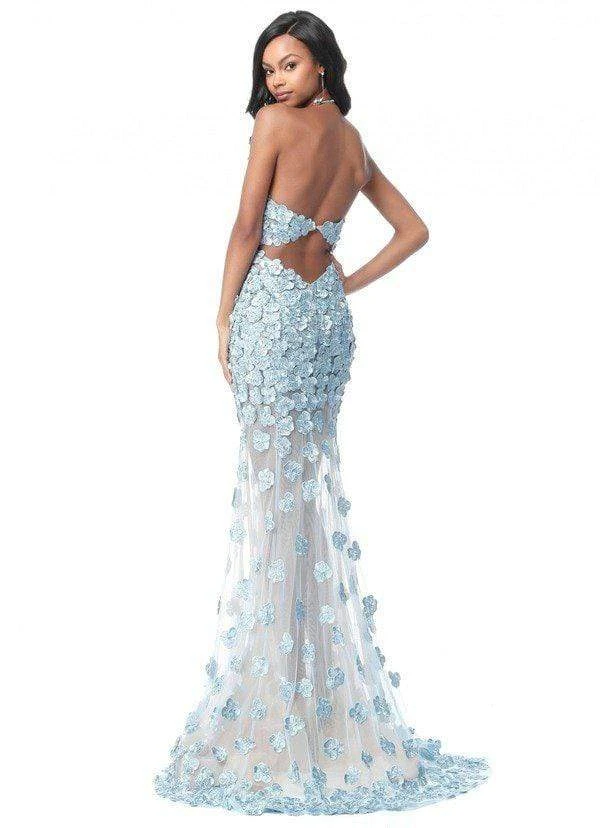 Sherri Hill - 51660 Floral Applique Halter Trumpet Dress 7 Sherri Hill - 51660 Floral Applique Halter Trumpet Dress