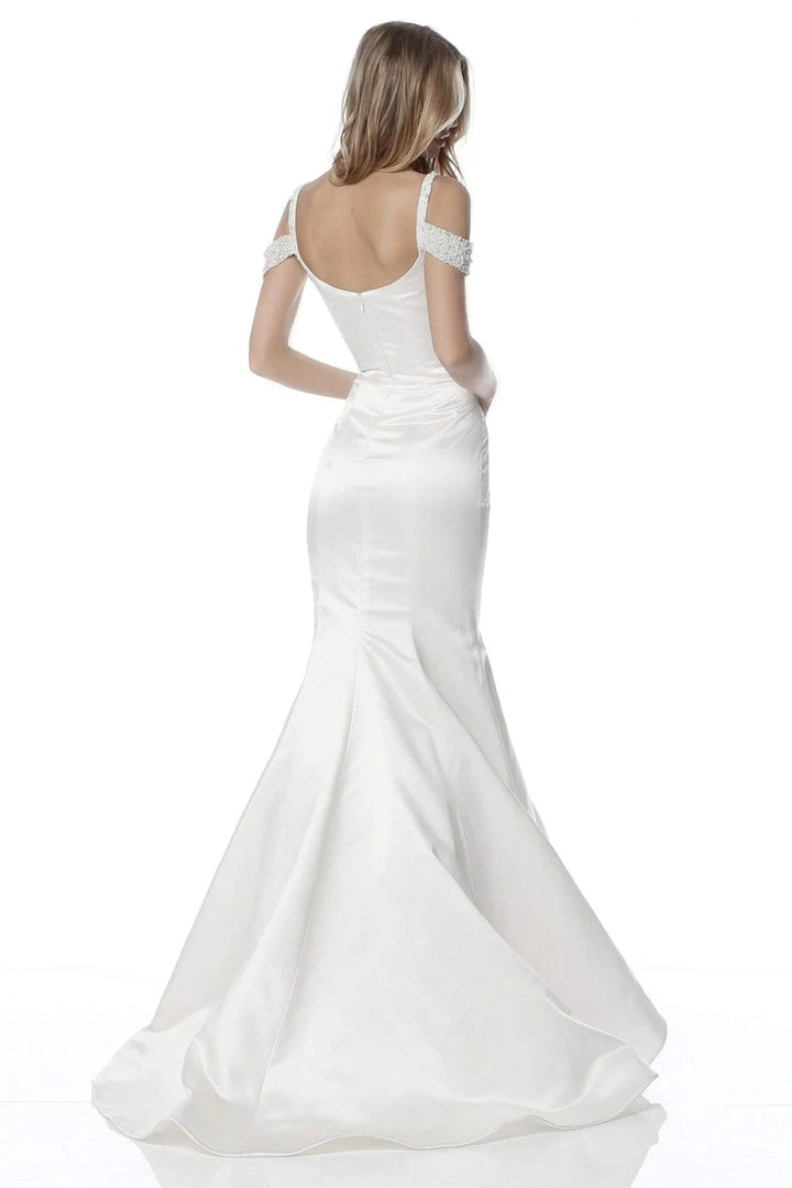 Sherri Hill - 51669 Beaded Deep V-Neck Satin Mermaid Dress 4 Sherri Hill - 51669 Beaded Deep V-Neck Satin Mermaid Dress