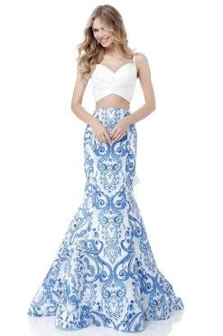 Sherri Hill - 51681 Two Piece Sweetheart Printed Mermaid Dress