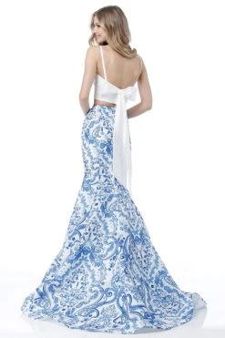 Sherri Hill - 51681 Two Piece Sweetheart Printed Mermaid Dress