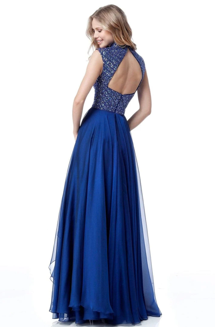 Sherri Hill - 51687 Beaded High Neck Chiffon A Line Dress 9 Sherri Hill - 51687 Beaded High Neck Chiffon A Line Dress