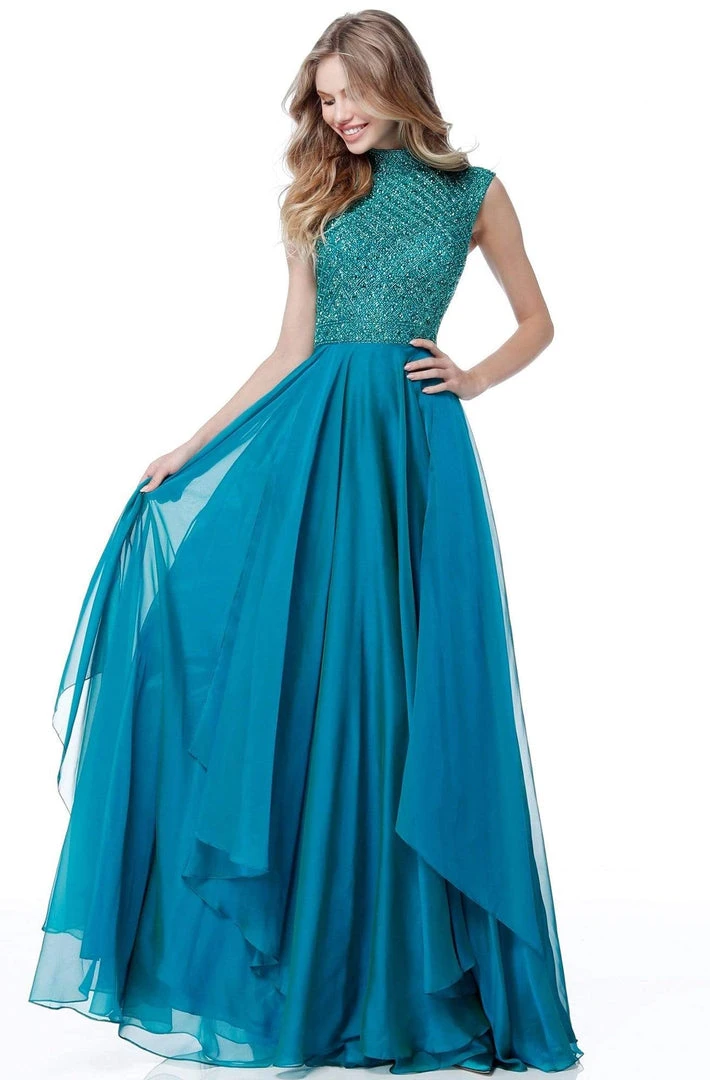 Sherri Hill - 51687 Beaded High Neck Chiffon A Line Dress 7 Sherri Hill - 51687 Beaded High Neck Chiffon A Line Dress