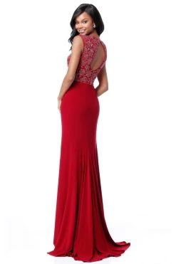 Sherri Hill - 51692 Long Beaded Jersey Trumpet Dress