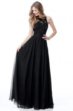 Sherri Hill - 51694 Jewel Full Figured Chiffon A-Line Evening Dress
