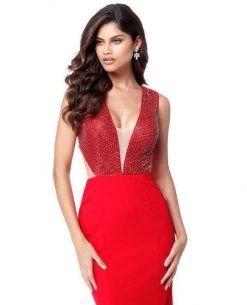 Sherri Hill - 51699 Beaded Plunging V-Neck Sheath Dress 17 Sherri Hill - 51699 Beaded Plunging V-Neck Sheath Dress