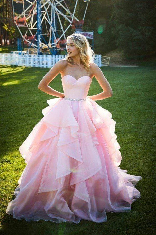 Sherri Hill - 51701 Strapless Bodice Tiered Organza Ballgown 3 Sherri Hill - 51701 Strapless Bodice Tiered Organza Ballgown