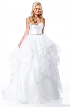 Sherri Hill - 51701 Strapless Bodice Tiered Organza Ballgown
