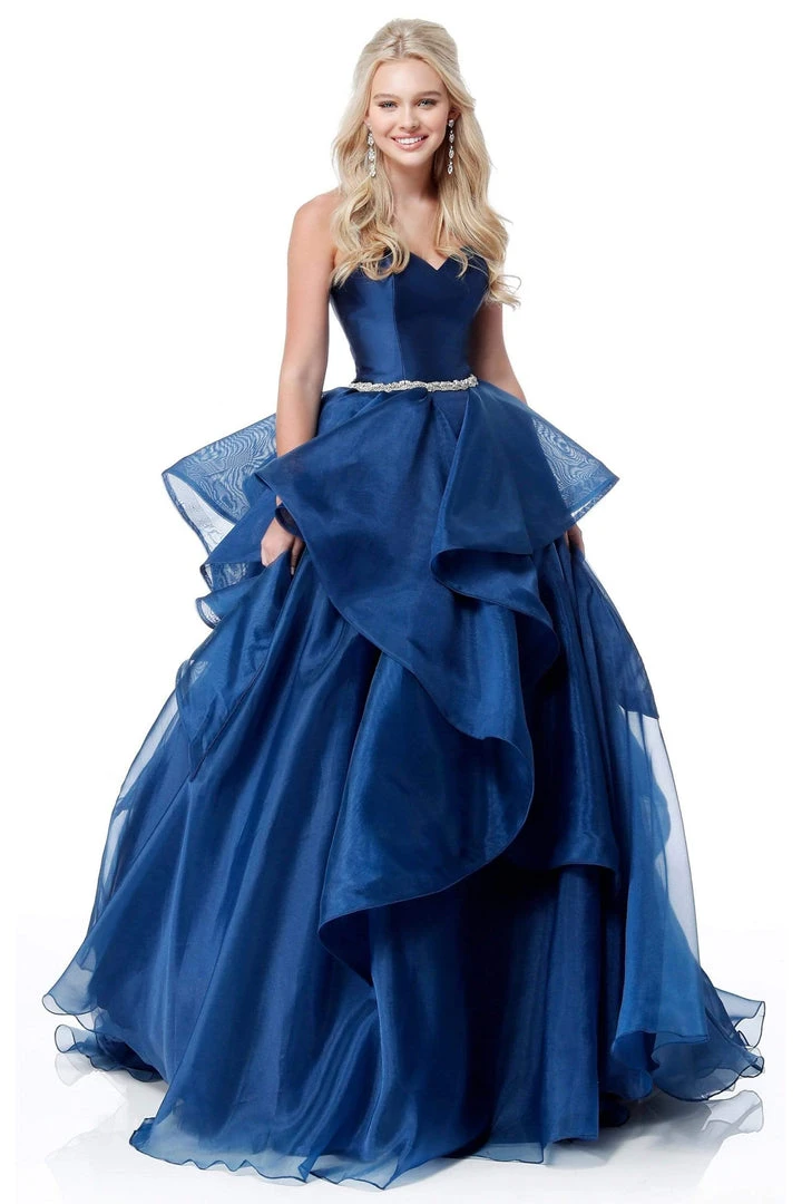 Sherri Hill - 51701 Strapless Bodice Tiered Organza Ballgown 8 Sherri Hill - 51701 Strapless Bodice Tiered Organza Ballgown