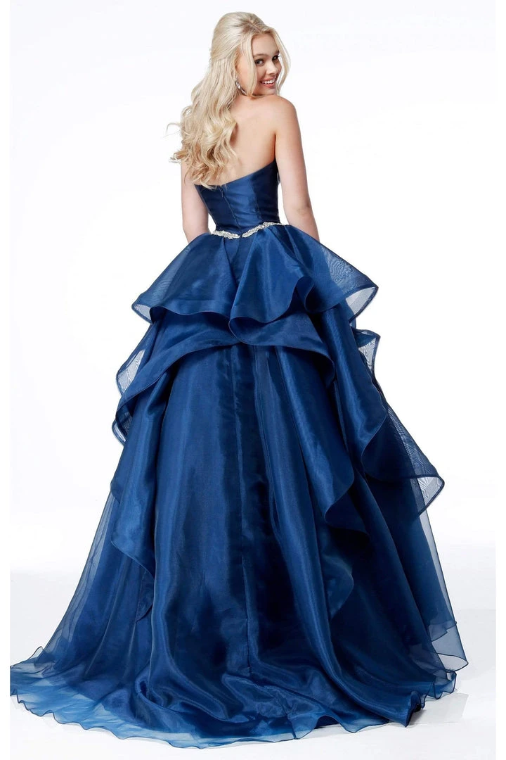 Sherri Hill - 51701 Strapless Bodice Tiered Organza Ballgown 9 Sherri Hill - 51701 Strapless Bodice Tiered Organza Ballgown