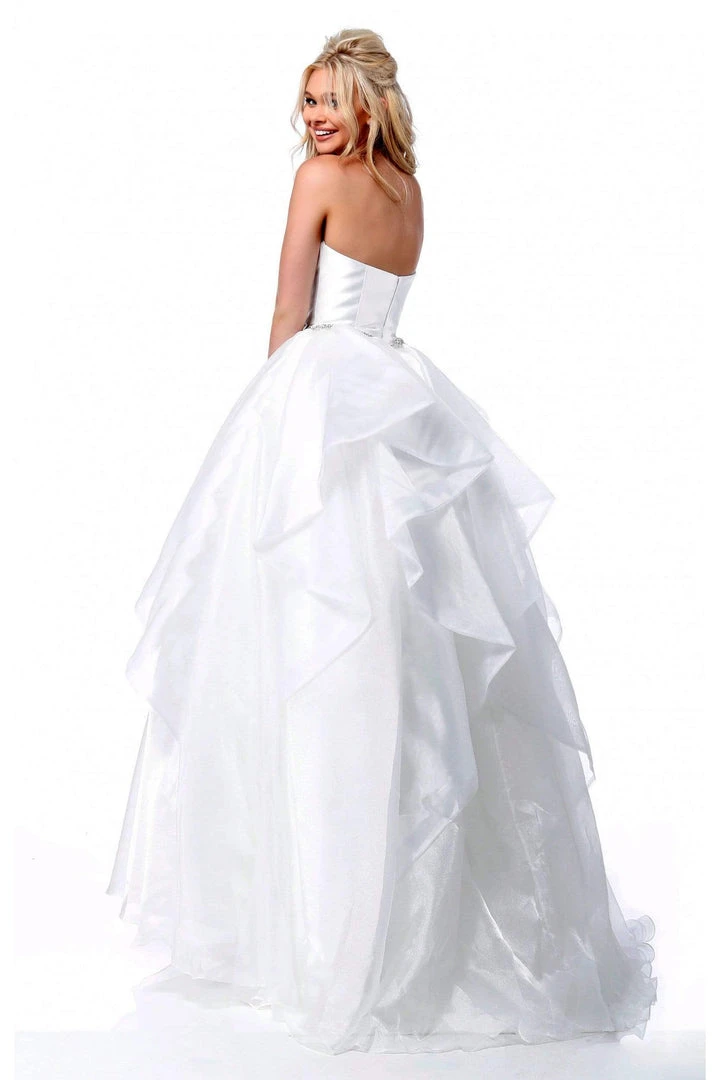 Sherri Hill - 51701 Strapless Bodice Tiered Organza Ballgown 5 Sherri Hill - 51701 Strapless Bodice Tiered Organza Ballgown