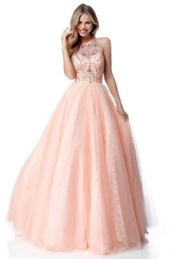Sherri Hill - 51702 Beaded Halter Tulle Ballgown