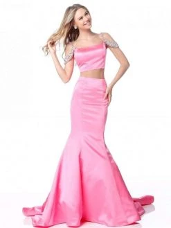 Sherri Hill - 51713 Beaded Off Shoulder Sleeve Two Piece Mermaid Gown 17 Sherri Hill - 51713 Beaded Off Shoulder Sleeve Two Piece Mermaid Gown