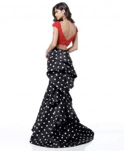 Sherri Hill - 51717 Two Piece Lace Polka Dot Mermaid Dress 12 Sherri Hill - 51717 Two Piece Lace Polka Dot Mermaid Dress