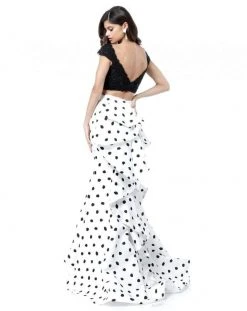 Sherri Hill - 51717 Two Piece Lace Polka Dot Mermaid Dress 9 Sherri Hill - 51717 Two Piece Lace Polka Dot Mermaid Dress