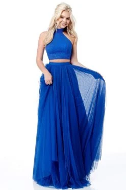 Sherri Hill - 51721 Two Piece Beaded High Halter A Line Dress