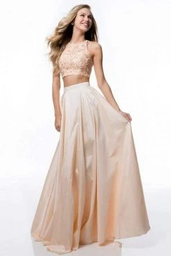 Sherri Hill - 51723 Two Piece Beaded Crop Top A Line Dress