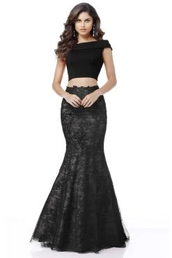 Sherri Hill - 51730 Two Piece Jersey And Lace Mermaid Dress