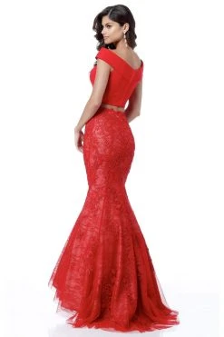 Sherri Hill - 51730 Two Piece Jersey And Lace Mermaid Dress