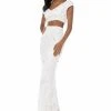 Sherri Hill - 51734 Two Piece Beaded Wide V-neck Fitted Dress 2 Sherri Hill - 51734 Two Piece Beaded Wide V-neck Fitted Dress