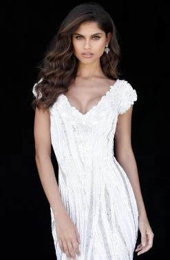 Sherri Hill - 51736 Floral Applique Plunging V-neck Sheath Dress 15 Sherri Hill - 51736 Floral Applique Plunging V-neck Sheath Dress