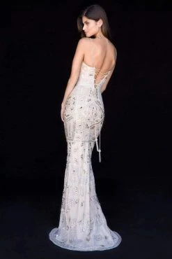 Sherri Hill - 51740 Fully Beaded Plunging V-Neck Sheath Dress 6 Sherri Hill - 51740 Fully Beaded Plunging V-Neck Sheath Dress