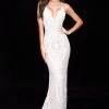 Sherri Hill - 51750 Beaded Deep V-neck Fitted Dress
