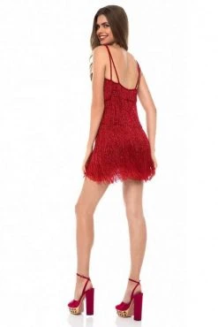 Sherri Hill - 51755 Short Bead Fringe Sheath Dress