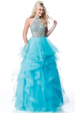 Sherri Hill - 51762 High Halter Jeweled Cutout Dress