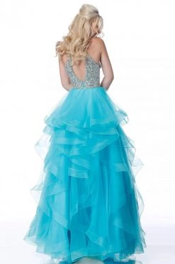 Sherri Hill - 51762 High Halter Jeweled Cutout Dress