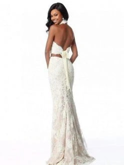 Sherri Hill - 51770 Lace Bandeau Open Back Two-Piece Dress