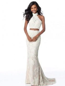 Sherri Hill - 51770 Lace Bandeau Open Back Two-Piece Dress