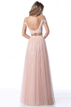 Sherri Hill - 51771 Cap Sleeve Appliqued Two-Piece A Line Dress