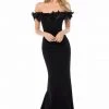 Sherri Hill - 51774 Floral Lace Off-Shoulder Jersey Dress
