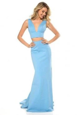 Sherri Hill - 51775 Two Piece Lace-Up Mermaid Dress
