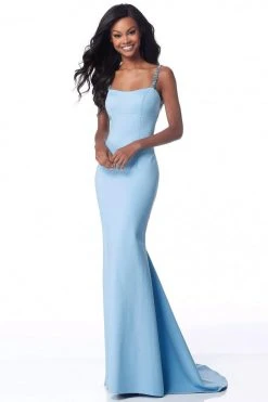 Sherri Hill - 51777 Crisscross-Strapped Scoop Back Mermaid Dress