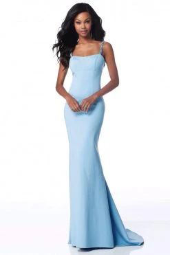 Sherri Hill - 51777 Crisscross-Strapped Scoop Back Mermaid Dress
