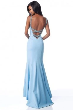 Sherri Hill - 51777 Crisscross-Strapped Scoop Back Mermaid Dress