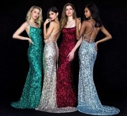 Sherri Hill - 51783 Lace-Up Back Sequin Fitted Evening Gown 16 Sherri Hill - 51783 Lace-Up Back Sequin Fitted Evening Gown
