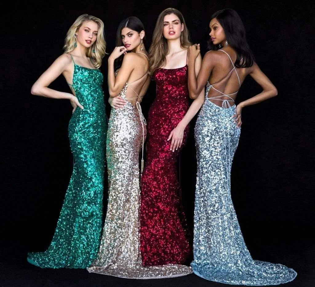 Sherri Hill - 51783 Lace-Up Back Sequin Fitted Evening Gown 9 Sherri Hill - 51783 Lace-Up Back Sequin Fitted Evening Gown